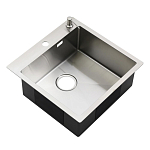 Кухонная мойка Melana ProfLine 50*50 врезная квадратная сатин с сифоном и дозатором