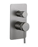 Смеситель Allen Brau Priority 5.31011-MG для ванны и душа, 2 выхода, Easy box, графит браш Смеситель Allen Brau Priority 5.31011-MG для ванны и душа, 2 выхода, Easy box, графит браш