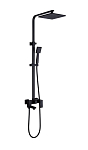 Душевая стойка ABBER Daheim AF8216B с изливом, черная матовая Душевая стойка ABBER Daheim AF8216B с изливом, черная матовая