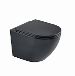 Подвесной унитаз WeltWasser Merzbach 043 MT-BL 37*49 смыв Tornado, черный матовый безободковый с крышкой-сиденьем микролифт Подвесной унитаз WeltWasser Merzbach 043 MT-BL 37*49 смыв Tornado, черный матовый безободковый с крышкой-сиденьем микролифт