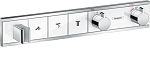 Внешняя часть для термостата Hansgrohe RainSelect 15356400 на 3 выхода хром/белый Внешняя часть для термостата Hansgrohe RainSelect 15356400 на 3 выхода хром/белый