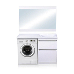 Комплект мебели Style Line Даллас 110 R Люкс напольный белый под стиральную машину Комплект мебели Style Line Даллас 110 R Люкс напольный белый под стиральную машину