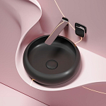 Накладная раковина Ceramicanova Element 36*36 круглая черная матовая Накладная раковина Ceramicanova Element 36*36 круглая черная матовая