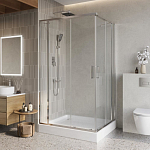 Душевой уголок BelBagno Luce LUCE-AH-22-140/115-C-Cr 140*115*195 без поддона Душевой уголок BelBagno Luce LUCE-AH-22-140/115-C-Cr 140*115*195 без поддона