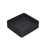 Накладная раковина Iddis Slide 36*36*11 черная матовая