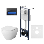 Комплект инсталляции AM.PM Spirit V2.0 FlashClean IS450A38.701700 клавиша смыва Touch Pro черный глянец Комплект инсталляции AM.PM Spirit V2.0 FlashClean IS450A38.701700 клавиша смыва Touch Pro черный глянец