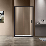 Душевая дверь в нишу Vincea Garda 140*190 L/R профиль черный матовый без поддона Душевая дверь в нишу Vincea Garda 140*190 L/R профиль черный матовый без поддона