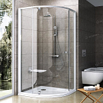 Душевой уголок Ravak Pivot PSKK3-100 100*100*190 профиль белый, стекло Transparent без поддона Душевой уголок Ravak Pivot PSKK3-100 100*100*190 профиль белый, стекло Transparent без поддона