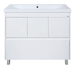 Тумба с раковиной Misty Алиса 90 напольная белая