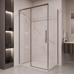 Душевой уголок Vincea Stella 120*100 профиль вороненая сталь без поддона