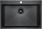 Кухонная мойка Paulmark Saar PM807551-GM 75*51 вороненая сталь