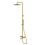Душевая стойка Whitecross Y Brushed Gold Y1234GLB с термостатом и изливом брашированное золото Душевая стойка Whitecross Y Brushed Gold Y1234GLB с термостатом и изливом брашированное золото