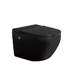 Подвесной унитаз Ceruttispa Sella Aria Pulse MB 36*59 импульсный смыв, черный матовый, сиденье дюропласт с микролифтом быстросъемное Подвесной унитаз Ceruttispa Sella Aria Pulse MB 36*59 импульсный смыв, черный матовый, сиденье дюропласт с микролифтом быстросъемное