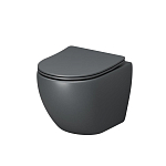 Подвесной унитаз Grossman Color GR-4455GMS 36*49 серый матовый безободковый с крышкой-сиденьем микролифт Slim Подвесной унитаз Grossman Color GR-4455GMS 36*49 серый матовый безободковый с крышкой-сиденьем микролифт Slim