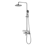 Душевая стойка Lemark Tropic LM7010C с термостатом и изливом хром/белый Душевая стойка Lemark Tropic LM7010C с термостатом и изливом хром/белый