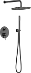 Душевой комплект Knotlor Eclipse SS-26/GM скрытый монтаж вороненая сталь Душевой комплект Knotlor Eclipse SS-26/GM скрытый монтаж вороненая сталь