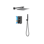 Душевой комплект Aquatek Лира AQ1472MB Set 3в1, матовый черный Душевой комплект Aquatek Лира AQ1472MB Set 3в1, матовый черный