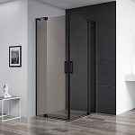 Душевой уголок Cezares SLIDER-AH-2-90/100-100/110-BR-NERO 90/100*100/110*195 профиль черный стекло бронзированное без поддона Душевой уголок Cezares SLIDER-AH-2-90/100-100/110-BR-NERO 90/100*100/110*195 профиль черный стекло бронзированное без поддона