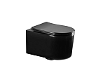 Подвесной унитаз Aquatek Мия AQ2004-MB 37*49 черный матовый безободковый с крышкой-сиденьем микролифт Slim Подвесной унитаз Aquatek Мия AQ2004-MB 37*49 черный матовый безободковый с крышкой-сиденьем микролифт Slim