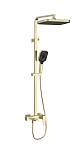 Душевая стойка Vincea Cube VSFS-4C12BG с изливом брашированное золото Душевая стойка Vincea Cube VSFS-4C12BG с изливом брашированное золото