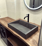 Накладная раковина Uperwood Premium Mariana 60*40 бетон графит Накладная раковина Uperwood Premium Mariana 60*40 бетон графит