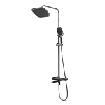 Душевая стойка Grossman Alba 500.K35.06.100/210 с верхним душем, ручной лейкой и смесителем, хром/черный глянец Душевая стойка Grossman Alba 500.K35.06.100/210 с верхним душем, ручной лейкой и смесителем, хром/черный глянец