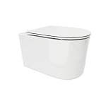 Подвесной унитаз Ceruttispa Tanaro Aria MW 36,5*49 безободковый с крышкой-сиденьем микролифт Slim Подвесной унитаз Ceruttispa Tanaro Aria MW 36,5*49 безободковый с крышкой-сиденьем микролифт Slim