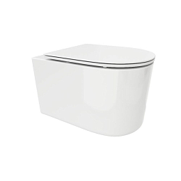 Подвесной унитаз Ceruttispa Tanaro Aria MW 36,5*49 безободковый с крышкой-сиденьем микролифт Slim Подвесной унитаз Ceruttispa Tanaro Aria MW 36,5*49 безободковый с крышкой-сиденьем микролифт Slim