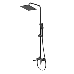Душевая стойка Grossman Cosmo 500.K35.02.210 с верхним душем, ручной лейкой и смесителем, черный матовый Душевая стойка Grossman Cosmo 500.K35.02.210 с верхним душем, ручной лейкой и смесителем, черный матовый