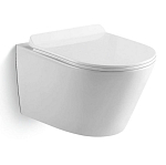 Подвесной унитаз Black & White Universe W-703 37*48 безободковый с крышкой-сиденьем микролифт Slim Подвесной унитаз Black & White Universe W-703 37*48 безободковый с крышкой-сиденьем микролифт Slim