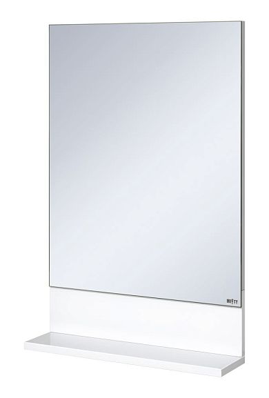 Зеркало Misty Алиса 50 белое с полкой