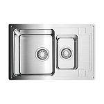 Кухонная мойка Omoikiri Mizu 78*48 матовый хром полуторная с крылом Кухонная мойка Omoikiri Mizu 78*48 матовый хром полуторная с крылом