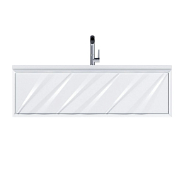 Тумба с раковиной MarkaOne Glace 100П 1 в.я. White