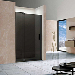 Душевая дверь в нишу Vincea Extra VDP 90/100*200 стекло тонированное профиль черный матовый без поддона Душевая дверь в нишу Vincea Extra VDP 90/100*200 стекло тонированное профиль черный матовый без поддона