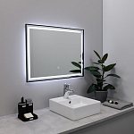 Зеркало Fixsen FX-2080B 80*60 с led-подсветкой черное Зеркало Fixsen FX-2080B 80*60 с led-подсветкой черное