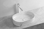 Накладная раковина Ceruttispa CR0055B MMW2 50*35 мрамор матовый белый Накладная раковина Ceruttispa CR0055B MMW2 50*35 мрамор матовый белый