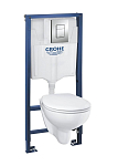 Комплект инсталляции Grohe Solido Compact 39586000 клавиша смыва глянцевый хром Комплект инсталляции Grohe Solido Compact 39586000 клавиша смыва глянцевый хром