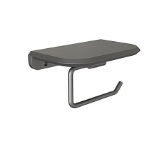 Держатель туалетной бумаги Knotlor Space PH103GM с полкой вороненая сталь Держатель туалетной бумаги Knotlor Space PH103GM с полкой вороненая сталь