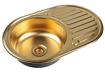 Кухонная мойка Zorg PVD 77*50 круглая с крылом Кухонная мойка Zorg PVD 77*50 круглая с крылом