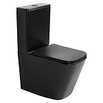 Унитаз-компакт ABBER Rechteck AC1210TMB 36*64 черный матовый безободковый с крышкой-сиденьем микролифт Slim Унитаз-компакт ABBER Rechteck AC1210TMB 36*64 черный матовый безободковый с крышкой-сиденьем микролифт Slim