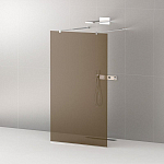 Душевая перегородка Cezares LIBERTA-L-2-110-BR-Cr Walk-in 110*195 L/R с возможностью двустороннего входа, стекло бронза, профиль хром без поддона