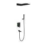 Душевой комплект Timo Briana SX-7119/03SM черный матовый с изливом Душевой комплект Timo Briana SX-7119/03SM черный матовый с изливом