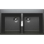Кухонная мойка Tolero TL-862 86*50 двойная черная матовая Кухонная мойка Tolero TL-862 86*50 двойная черная матовая
