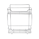 Полка Milardo Grid GRICS2CM44 двухъярусная хром