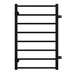 Водяной полотенцесушитель Terminus Аврора П8 57,7*80 боковое подключение 50 черный матовый