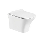 Подвесной унитаз Ceruttispa Vettore Aria MW 34*49 безободковый с крышкой-сиденьем микролифт Slim Подвесной унитаз Ceruttispa Vettore Aria MW 34*49 безободковый с крышкой-сиденьем микролифт Slim