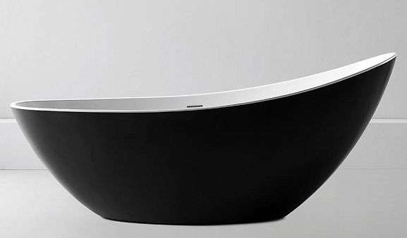 Акриловая ванна ABBER AB9233MB 184х79 черная матовая