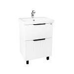 Тумба с раковиной Viant Сицилия VSIC60MDBEL-T2Y 60 напольная белая матовая (раковина Moduo 60)