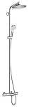 Душевая стойка Hansgrohe Crometta S 240 термостатическая с изливом Душевая стойка Hansgrohe Crometta S 240 термостатическая с изливом