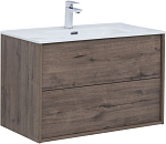 Тумба под раковину Aquanet Lino 80 (Flat) дуб веллингтон Тумба под раковину Aquanet Lino 80 (Flat) дуб веллингтон